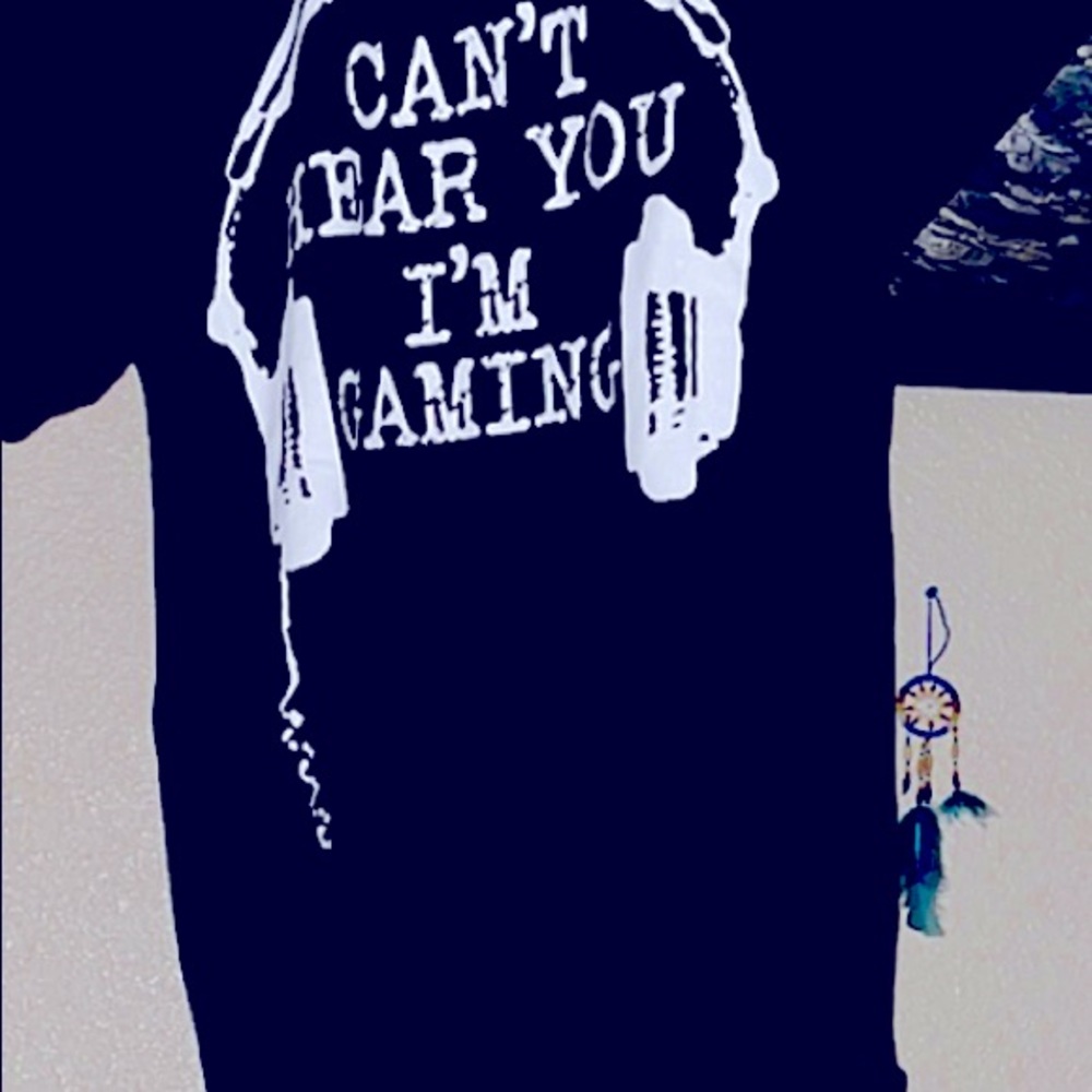 Unisex funny graphic gaming crew neck tshirt